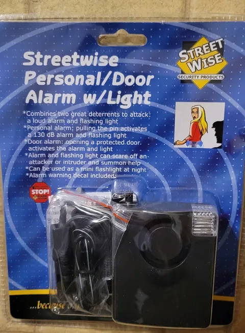 3ea Streetwise Personal / Door Window Alarm With Light Purse Backpack Alarm