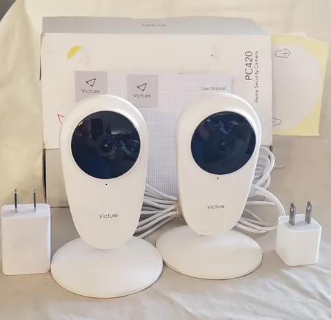 Victure PC420 Indoor IP Security Cameras 2-Pack Wireless Wi‑Fi, White