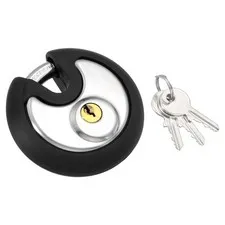 Disc Padlock, (3-5/32" Wide Body, 11/32" Shackle), Stainless Steel