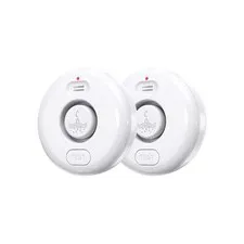 2Pcs Water Leak Detector Alarm 120dB Wireless Sensor Kitchen Bathroom Basement