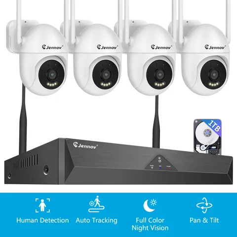 Security Camera System Outdoor Wireless 5MP NVR WIFI Two Way Audio Night Vision