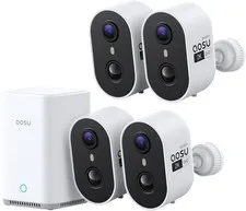 aosu Wireless Outdoor Security Camera Kit 2K 6X Zoom 4Cam