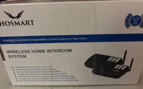 Lot Of 2 Hosmart HY777 Wireless Intercom System W/ 1/2 Mile Long Range 7Channel 
