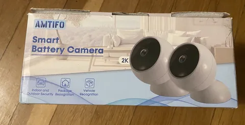 Wireless Outdoor Security Cameras - Amtifo - Brand New (2 Pack) Magnet Mount Ai