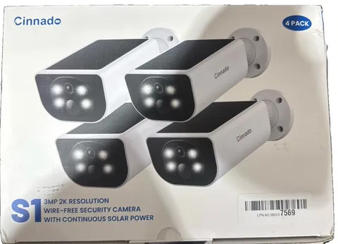 Cinnado Security Cameras Wireless Outdoor - Home Solar White