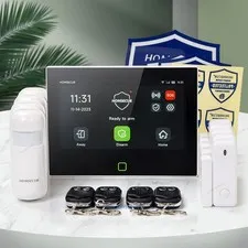 HOMSECUR Wireless WIFI 4G 2G LCD Home House 7" Alarm System+PIR+5*Door Sensor