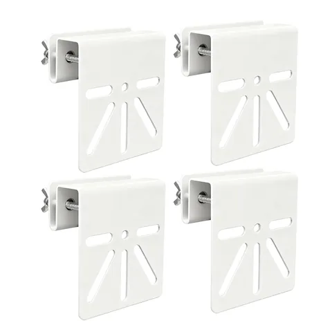 4 Pack Stainless Steel Gutter Mount Brackets, No Drill Design, Compatible wit...