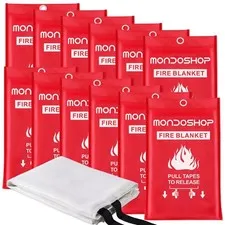 Fire Blanket for Home Kitchen Camping 12 Pack Fire Blanket Fire Resistant Bla...