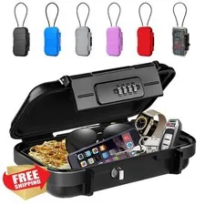 BKNOOU Portable Safe with Removable Chain, Anti-Theft Beach Safe Box, Waterpr...