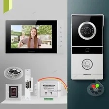 HOMSECUR 7" HD Video Door Phone Intercom Doorbell RFID Keyfobs Door Unlock