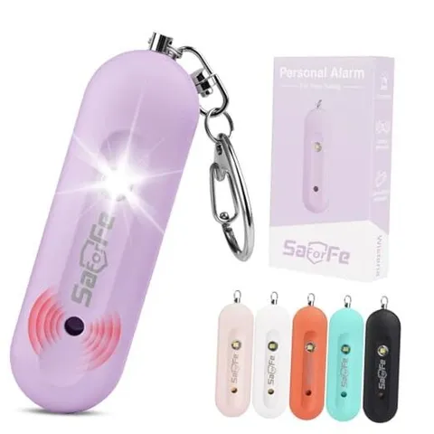 Personal Safety Alarm - Waterproof Rechargeable Security Alarm - 140dB Wisteria