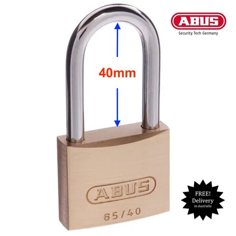 ABUS Padlock 6540HB40 40m -KEYED ALIKE Padlock W/Hardened Steel Shackle -Padlock
