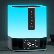 White Noise Sound Machine Alarm Clock with Bluetooth Speaker, 48 Ni... Fast Ship