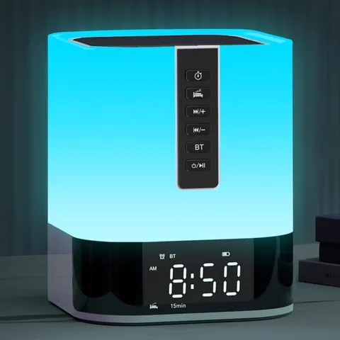 White Noise Sound Machine Alarm Clock with Bluetooth Speaker, 48 Ni... Fast Ship