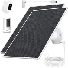 Ring Camera Solar Panel Charger for Stick Up and Spotlight Cams, Weatherproof