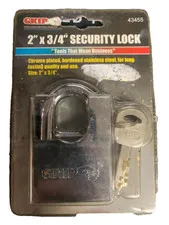 GRIP 43455 2" x 3/4 Security Lock, Chrome + Stainless w/4 Speciality (FVS031063)