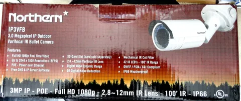 Northern IP Security Camera with IR /  NTH-IP3VFB / 2.8-12mm Lens
