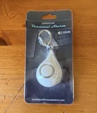 SafeSound Personal Alarm 125dB Emergency Safety Alarm Keychain White New