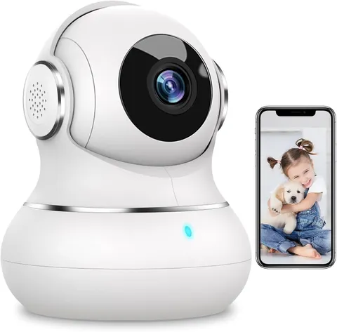 Security Camera Indoor 2K, 360 Pan/Tilt Cameras for Home Security with Motion De