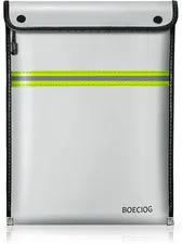 Upgraded Fireproof Document Bag, 15 in X 11 in Large Capacity with Waterproof Zi