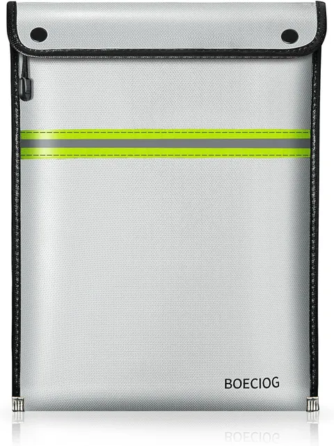 Upgraded Fireproof Document Bag, 15 in X 11 in Large Capacity with Waterproof Zi