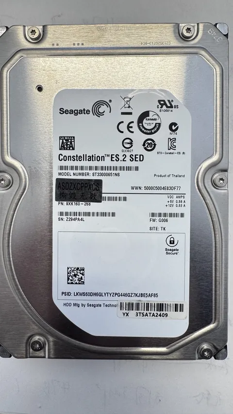 Seagate 3.5 Inch SATA 3TB Hard Drive For Surveillance Camera System