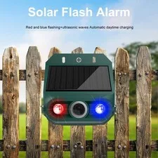 Solar Motion Sensor Alarm With Strobe Light For Yard Security