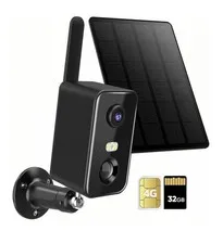 4G Wireless Solar/Battery Surveillance Camera 2K 32GB Full-Color Night Vision