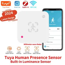 Tuya Zigbee Wifi Human Presence Sensor Mmwave Radar Detector with Luminance Sens