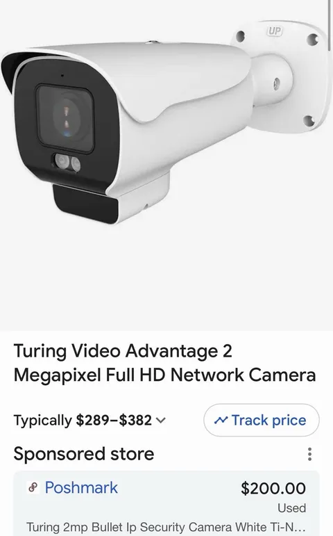 Turing Video Advantage 2MP Full HD Wired IP/Network Bullet Camera White/Black