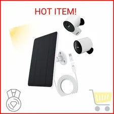 Solar Panel Compatible with SimpliSafe Outdoor Camera Series 2 Wireless, 4W 5V S