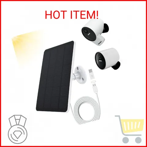 Solar Panel Compatible with SimpliSafe Outdoor Camera Series 2 Wireless, 4W 5V S