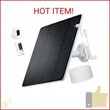 Ring Camera Solar Panel Charger, Compatible with Stick Up Cam, Stick Up Cam Pro,