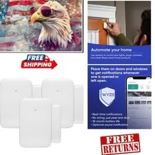 Wireless Entry Sensors (3-Pack) for Windows & Doors - Long Battery Life Included