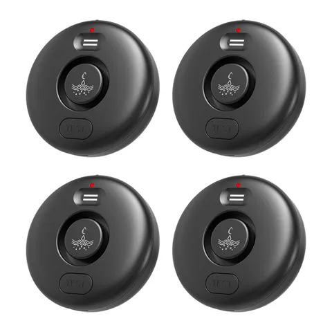 RUIKORING Water Leak Detectors for Home 4 Pcak, 120dB Adjustable | Loud Alert...
