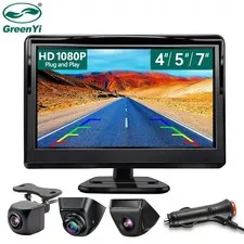 GreenYi 4.3/5/7 inch AHD IPS Monitor 1080P Night Vision Car Rear View Camera 170