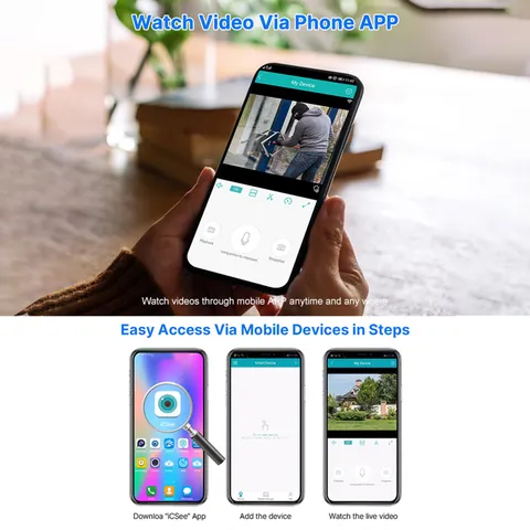 8MP Wireless Monitoring Camera Dual Lens Wall Mount Smart WiFi Camera IP66 FHTK