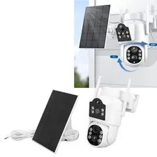 Solar Outdoor Camera IP65 Waterproof High Definition Color Night 2MP Dual
