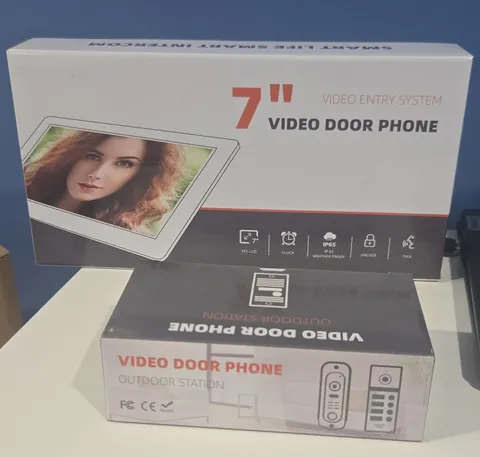 7" TFT-LCD Video Door Phone Entry System w/ Outdoor Station, Unlock/Talk