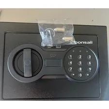 Bonsaii SF005 Small Digital Safe Electronic Keypad Lock with Alarm and Key Black