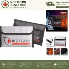5x8 Fireproof and Water-Resistant Bag - Perfect for Passports & Valuables