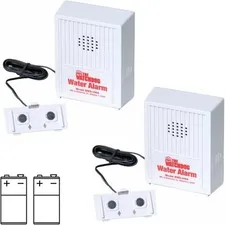 2 Pack Glentronics Watchdog BWD-HWA Water Sensor Alarm with 9V Batteries