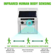 Solar Motion Sensor Alarm Outdoor - High Volume Security Siren Light with Remote