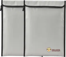 2 Pcs Fireproof Document Bag , Waterproof Fireproof Money Bag for Cash