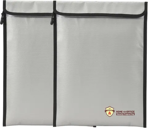 2 Pcs Fireproof Document Bag , Waterproof Fireproof Money Bag for Cash