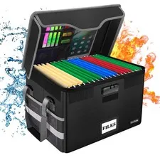 DocSafe File Box Fireproof Document Box with Lock,File Storage Organizer Bo