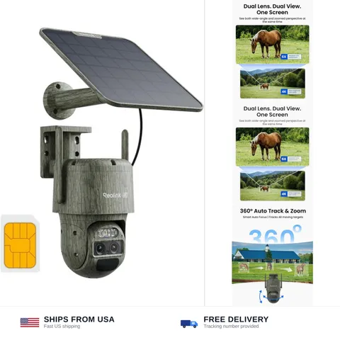 REOLINK 4K 4G LTE Security Cameras Wireless Outdoor, Cellular Trail Camera | ...