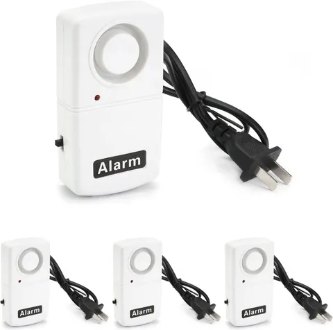 QWORK Power Failure Alarm, 4 Pack Automatic Power Cut Failure Outage Alarm 120db