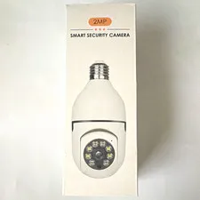 2MP 1080P Wi-Fi PTZ Bulb Camera Pan/Tilt Two-Way Audio Night Vision White