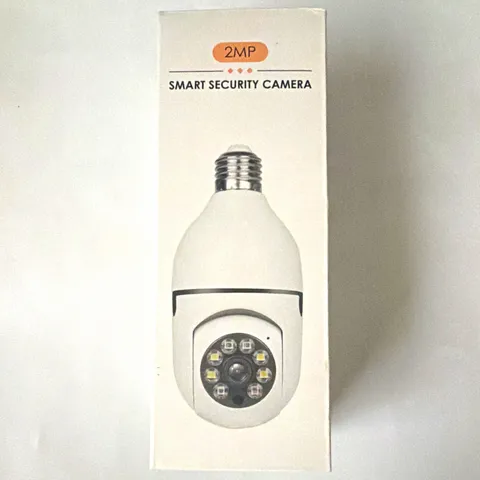 2MP 1080P Wi-Fi PTZ Bulb Camera Pan/Tilt Two-Way Audio Night Vision White